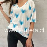 Polera CORAZÓN Celeste - Imagen 2