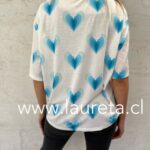Polera CORAZÓN Celeste - Imagen 5