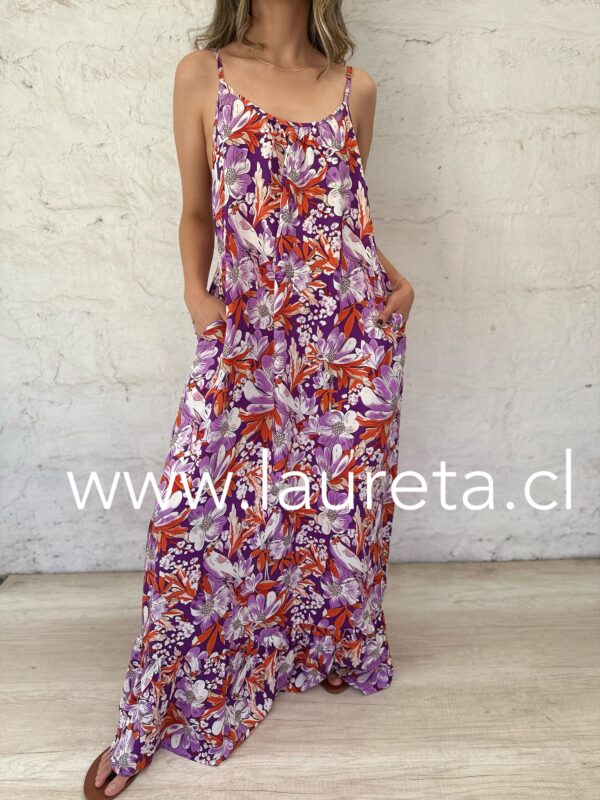 Vestido FLORI Morado - Image 2