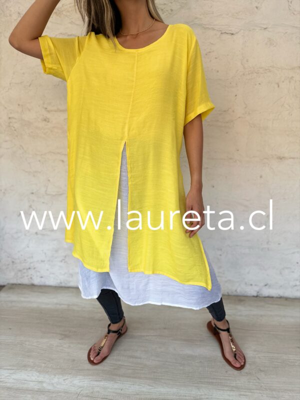 Blusón/Vestido  AGUSTINA Amarillo - Imagen 2