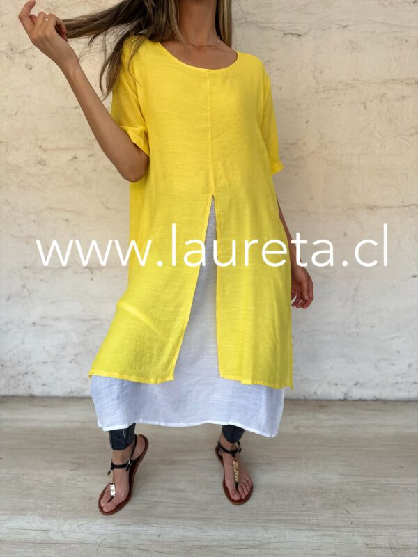 Blusón/Vestido  AGUSTINA Amarillo - Imagen 3