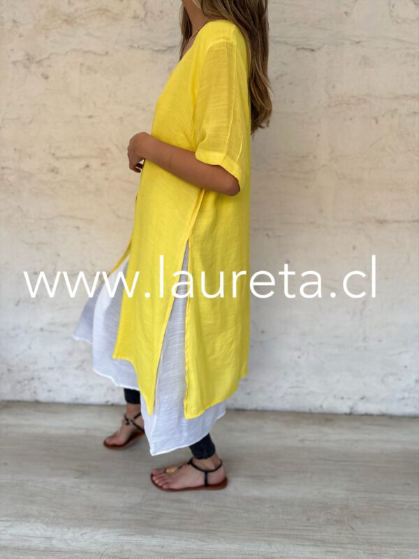 Blusón/Vestido  AGUSTINA Amarillo - Imagen 4