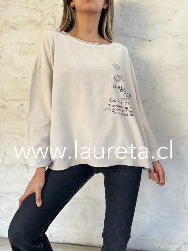 Poleron AGUSTINA Beige - Imagen 2