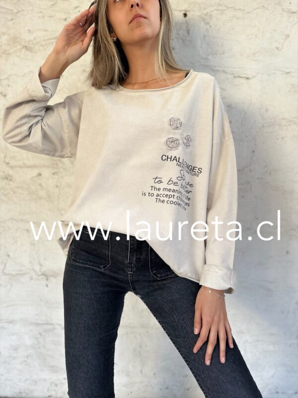 Poleron AGUSTINA Beige - Imagen 3