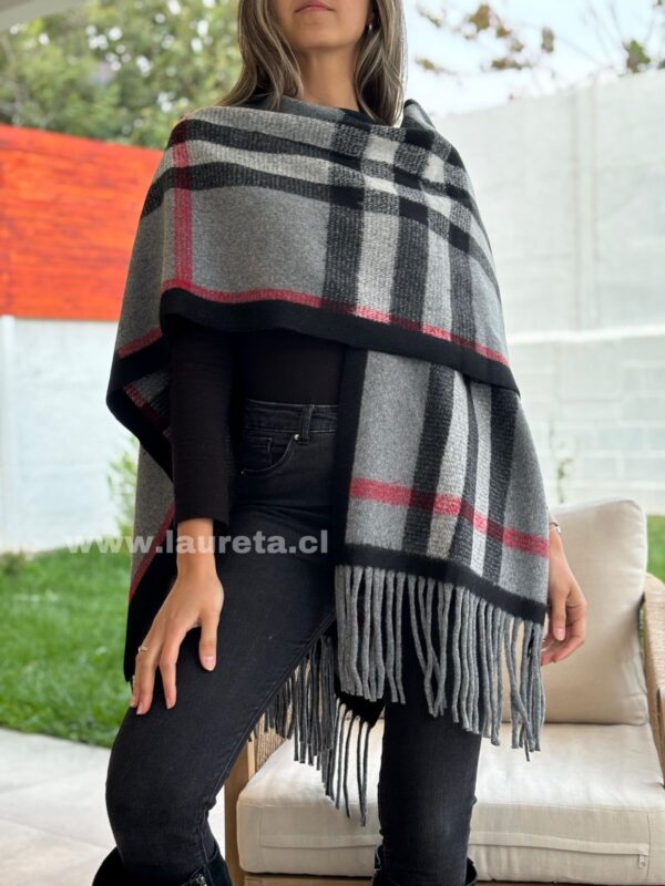 Ruana ALICE Gris - Imagen 2