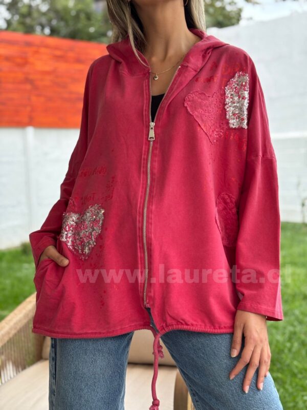 Poleron KIKA  Rojo - Imagen 3
