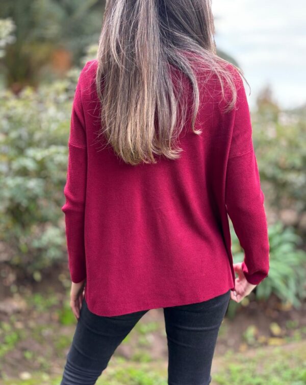 Sweaters BOTONES Rojo - Imagen 4
