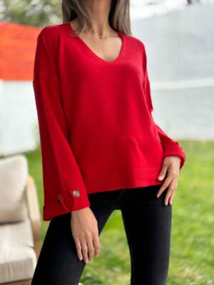 Sweaters BOTÓN Rojo