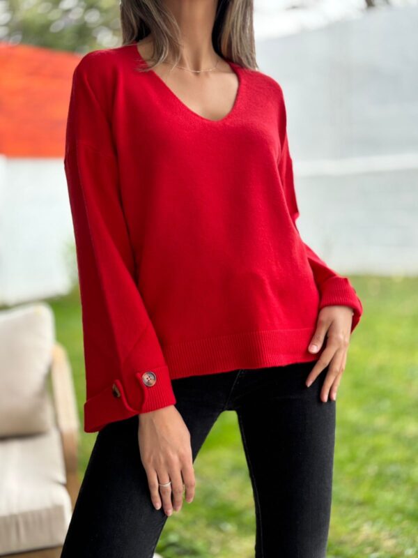 Sweaters BOTÓN Rojo