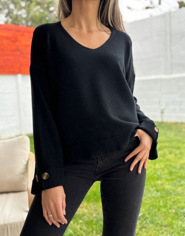 Sweaters BOTÓN Negro - Imagen 2