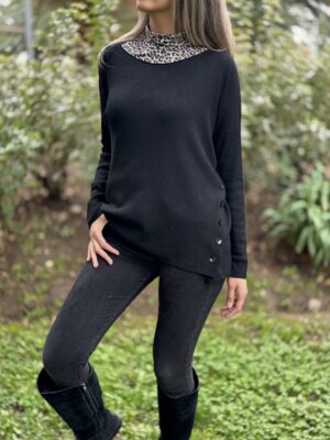 Sweaters BOTONES Negro