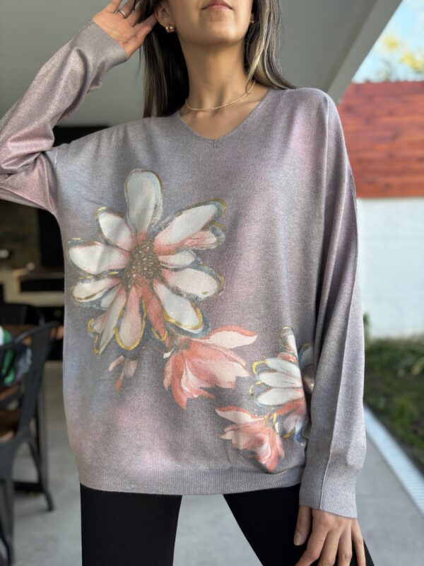 Sweater FABI gris claro - Imagen 4