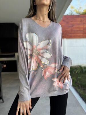 Sweater FABI gris claro