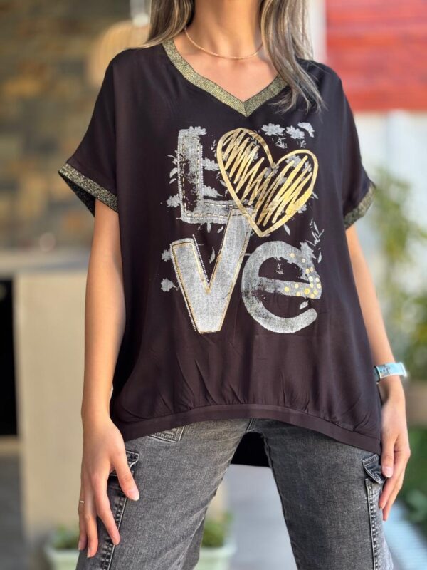 Polera LOVE Negra - Imagen 3