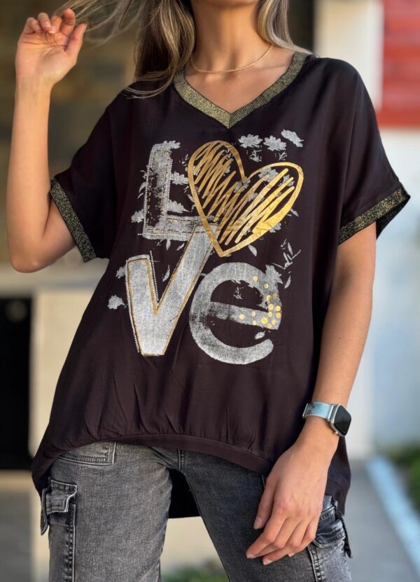Polera LOVE Negra