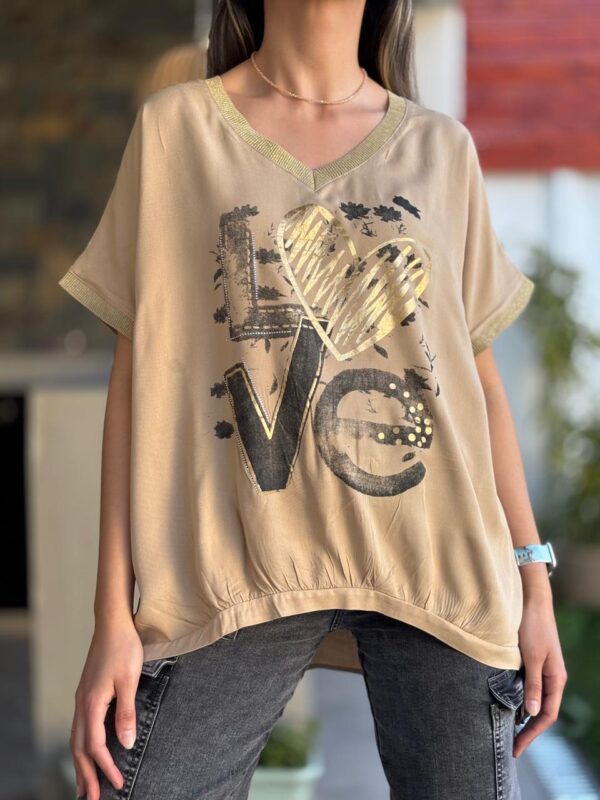 Polera LOVE Beige - Imagen 3