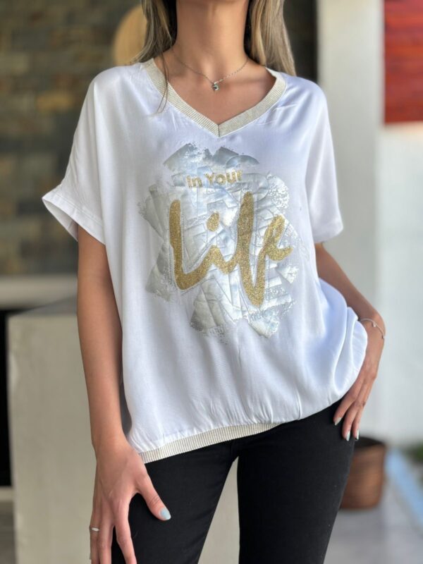 Polera LIFE BLANCA - Imagen 2