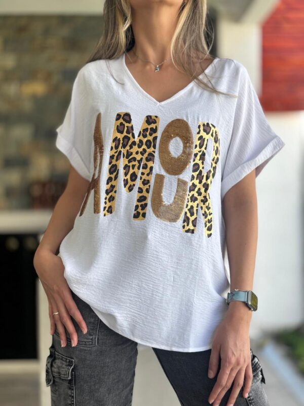 Polera AMOR Blanca