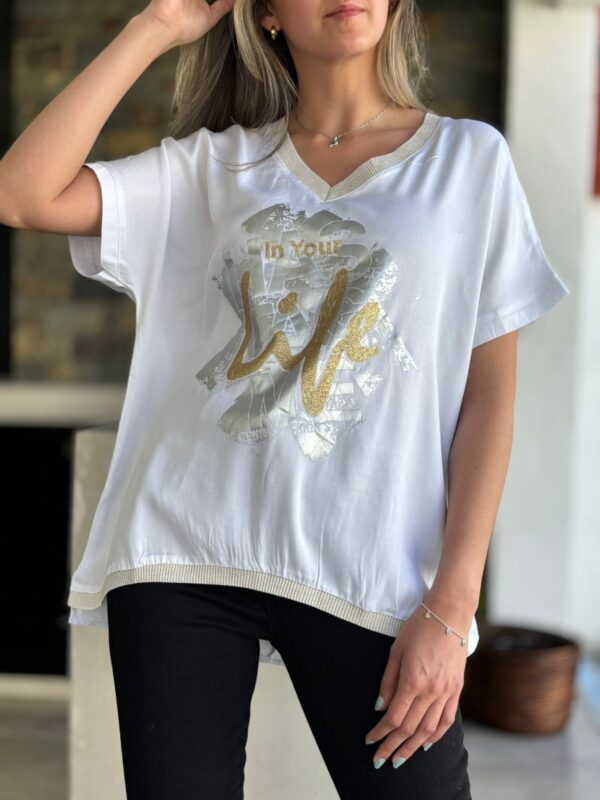 Polera LIFE BLANCA - Imagen 3