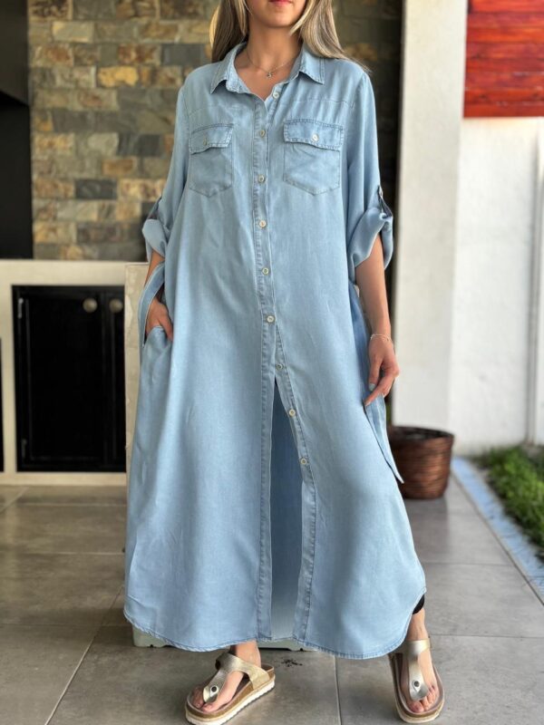 Vestido RACHEL Celeste - Imagen 2
