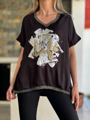 Polera LIFE Negra