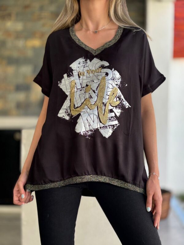 Polera LIFE Negra