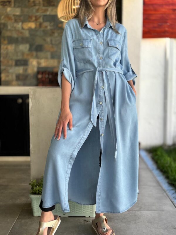 Vestido RACHEL Celeste - Imagen 3