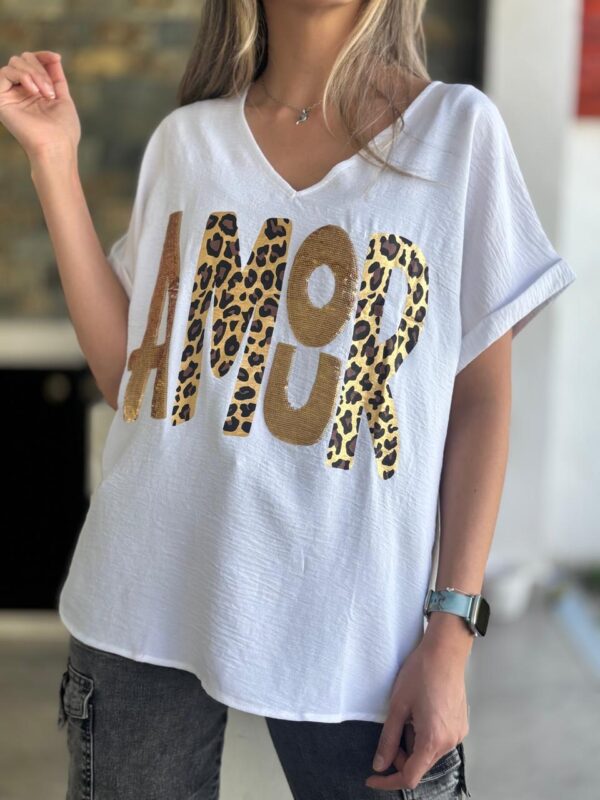 Polera AMOR Blanca - Imagen 3