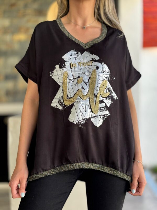 Polera LIFE Negra - Imagen 2